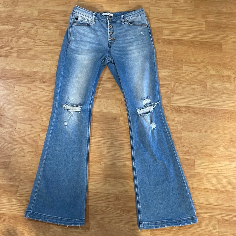 KanCan flared distressed jeans